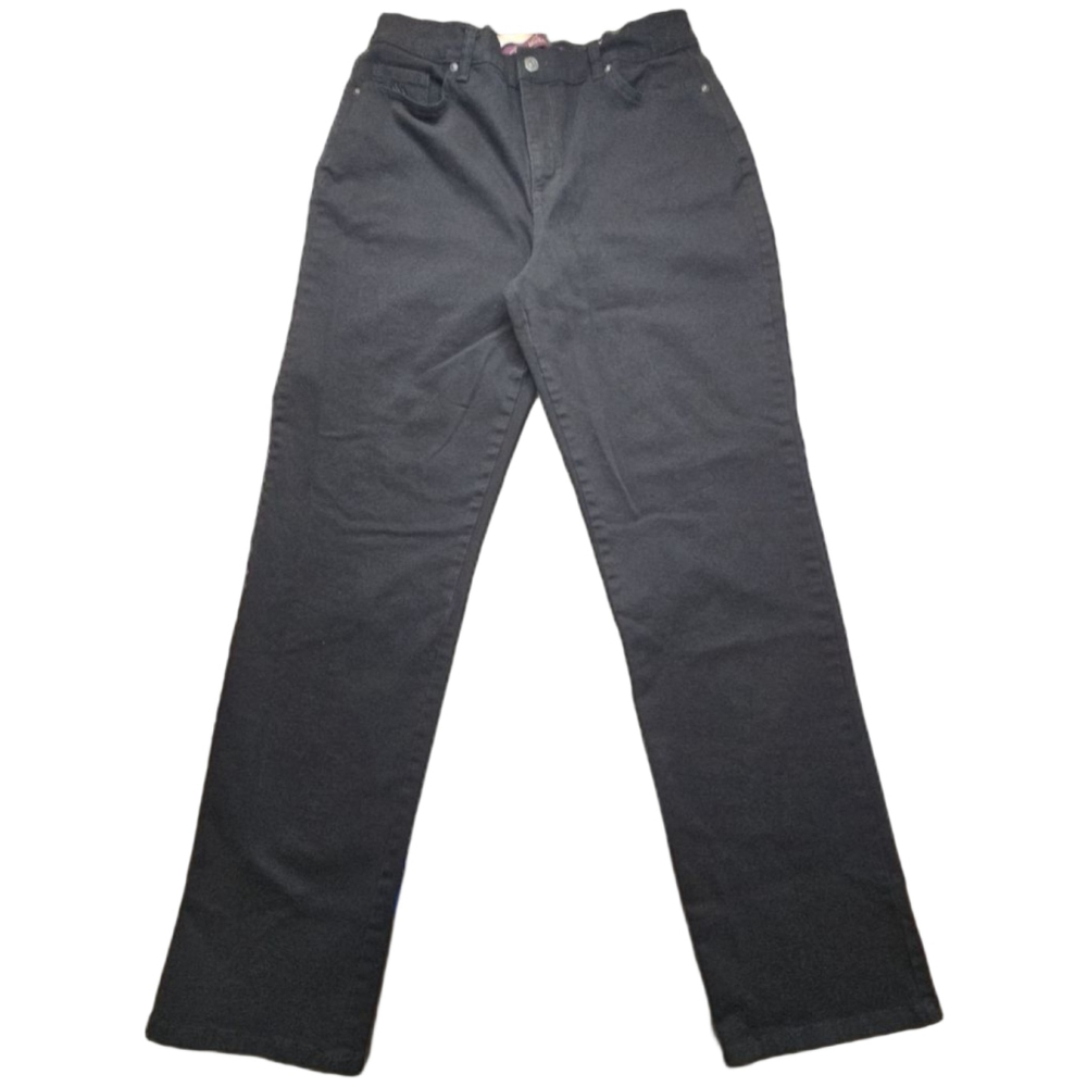 Gloria Vanderbilt Amanda Jeans Womens 12 Black Classic Tapered Denim Pants